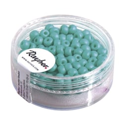 Silk - Bead Rocailles en verre, 4mm ø, vert menthe, Boîte 120 pièces