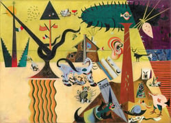 Puzzle 1000 pièces - Joan Miro - The Tilled Field - Eurographics