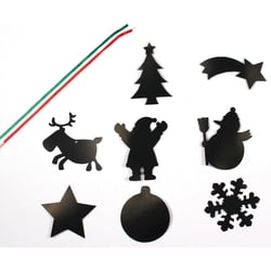 MégaCréa DIY - Décoration de sapin de Noël à gratter 8 p. + grattoir