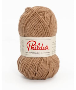 Pelote de laine à tricoter SUPER BABY - 25GR - Phildar - certifié Oeko-Tex Viennois Marron