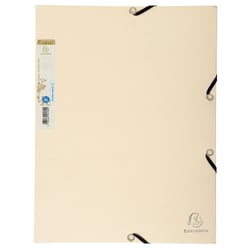 Chemise 3 rabats à élastique carte recyclée 380g/m2 Forever - A4 - Sable - x 25 - Exacompta