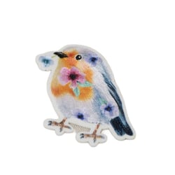 Ecusson thermocollant animaux fleuris hirondelle 5cm x 4,5cm