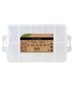 Boîte de Rangement Empilable - Organisation et Praticité pour Vos Fournitures de Couture - 25 x 16 x 7 cm - Milward Transparent