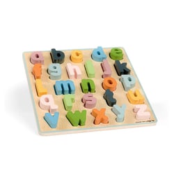 Puzzle encastrement alphabet minuscules en Bois - Bigjigs - Beige