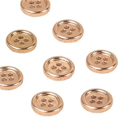 Lot de 6 boutons alliage 4 trous 10mm or