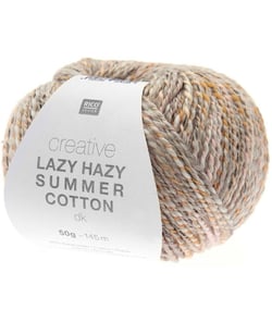 Pelote de coton à tricoter Creative LAZY HAZY SUMMER COTTON - Rico Design 021 écru