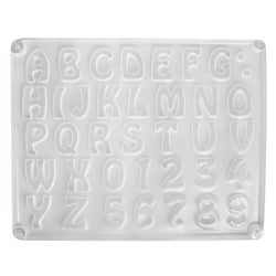 Moule: Lettres / Chiffres, 37motifs, env.2 - 3cm, taille 23,2x18,3cm