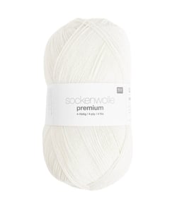 Fil à chaussette SOCKENWOLL PREMIUM 4 brins - 100gr - Rico Design 01 Blanc