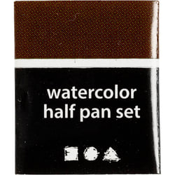 Aquarelles Art, ½-pan, dim. 10x15x20 mm, brun, 1 pièce