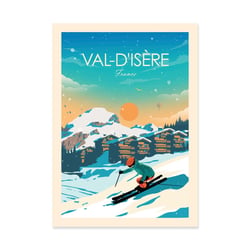Affiche 50x70 cm - Val-d'Isere - Studio Inception
