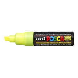 Lot de 6 Marqueurs pointe large biseautée POSCA PC8K 8mm Jaune Fluo POSCA