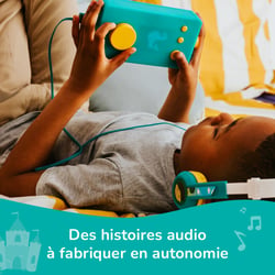 Lunii - Ma Fabrique à Histoires Vert avec son Casque assorti Vert et sa Coque Jaune