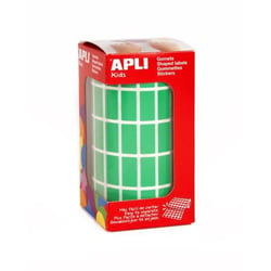 Apli Agipa - Gommettes rouleau Rectangle 2x1cm Vert x 3 540