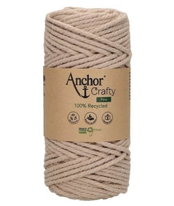 Corde de Coton Recyclé Macramé Anchor Crafty Fine - 250gr - Anchor 106 Marron (Pearl)