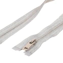 Fermeture séparable brillante argent