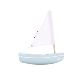 Le Bachi Vert d'eau - Bateau en bois 17cm - Maison Tirot - Rouge