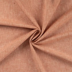 Tissu Lin Coton uni Rouille chiné