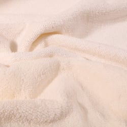 Tissu Éponge réversible Bambou envers polyester tout doux Ecru