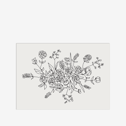 Carte Postale - Elizabeth Jaouen -  Roses - 14,8 x 10,5 cm - Made in France