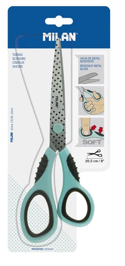 Blister ciseaux de bureau Dots et Buttons 20,5 cm