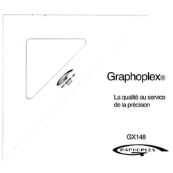 Graphoplex - Equerre 45° 3 bords droits 32 cm