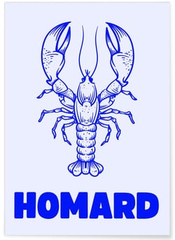 Affiche Homard | A3 : 29,7x42cm