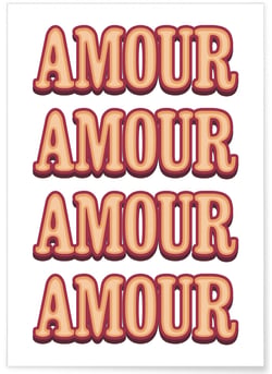 Affiche Amour | A3 : 29,7x42cm
