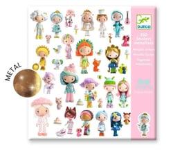 Stickers metalises – Le petit monde des Tinyly - Djeco - Marron