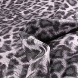 Tissu Bengaline Léopard sur fond Gris