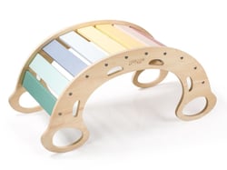 Balançoire Montessori bois PRO 5en1 pastel