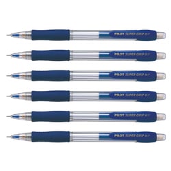 Porte-mine PILOT Supergrip H187 - Lot de 6 - 0,7 mm - Bleu