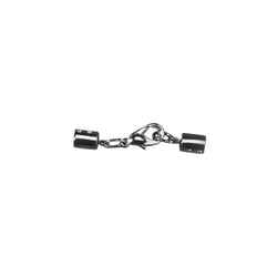 Fermoir pour bijou assemblé, platine, 3mm, avec carabinier, 1 pce