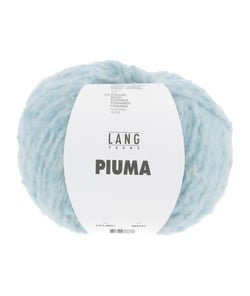Pelote de laine et coton à tricoter PIUMA - Lang Yarns 21 Bleu