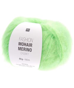 Laissez-vous Envelopper de Luxe : Pelote de Laine FASHION MOHAIR MERINO CHUNKY - Rico Design 022 Vert Clair
