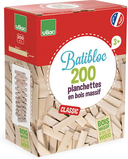 Batibloc classic 200 planchettes en bois  - Vilac
