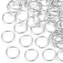 200 anneaux brises de jonction 6 mm métal argenté clair - création bijoux perles