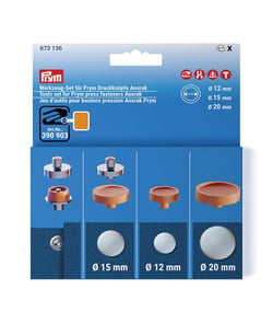 Jeu d'outils pour boutons pression Anorak 12-15-20mm – Prym taille n°Taille unique