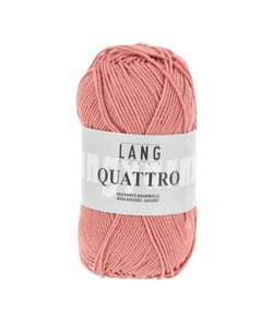 Fil à tricoter 100% coton QUATTRO - Lang Yarns 129 Rose