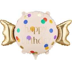 Ballon Aluminium Bonbon Happy Birthday   67 cm