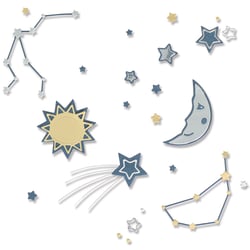 Matrices de découpe - Étoiles, lune & constellations - 12 dies Thinlits - Sizzix
