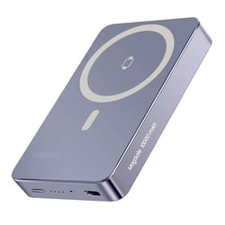 Swissten PowerBank MagSafe Slim Qi2 15W 10000mAh avec Charge USB-C PD 20W Gris