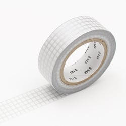 Masking tape - Quadrillé argent - 7 m x 15mm
