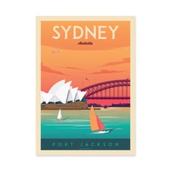 Affiche 30x40 cm - Sydney - Olahoop Travel Posters