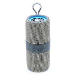 Enceinte Bluetooth Portable Sans Fil 3D Stéréo Subwoofer Avec LED Et FM Gris YONIS