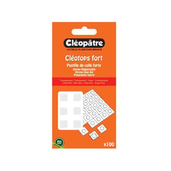 Pastilles adhésives - Transparent - Colle forte - Cléopâtre - Cléotops fort