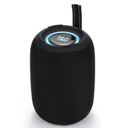 Enceinte Bluetooth Camouflage 15W Portable Avec Subwoofer Et LED Colorées Noir YONIS