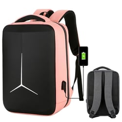 Sac À Dos Ordinateur 15 Pouces Étanche Avec Port USB Grande Capacité Rose YONIS
