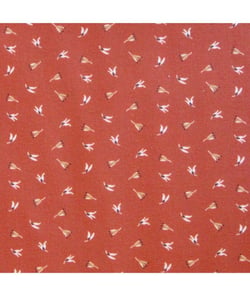 Tissu coton Bio pistil fleurs de 135 cm de largeur Orange vendu par 50 cm