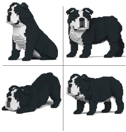 Chien Bulldog Anglais (4 en 1) noir Taille standard | JEKCA | 14 ans et +