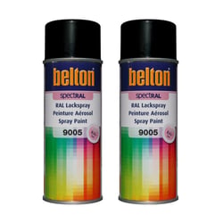 Lot de 2 sprays de peinture Belton Spectral RAL9005 Noir foncé 400ml